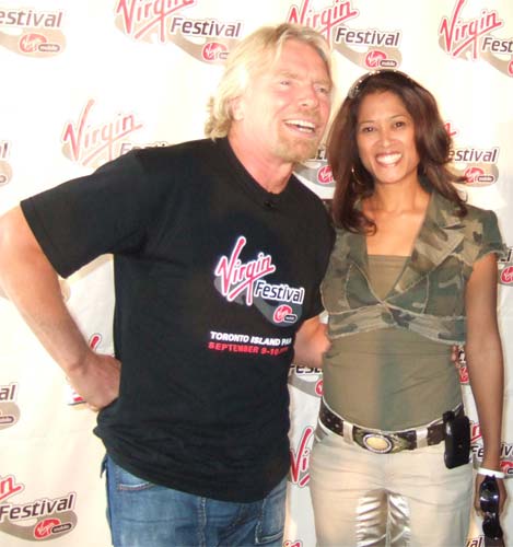 Sir Richard Branson and Lorraine Zander